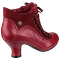 Red - Back - Hush Puppies Womens-Ladies Vivianna Lace Up Boots