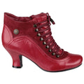 Red - Side - Hush Puppies Womens-Ladies Vivianna Lace Up Boots