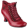 Red - Front - Hush Puppies Womens-Ladies Vivianna Lace Up Boots