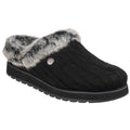 Black - Front - Skechers Womens-Ladies Keepsakes Ice Angel Slip On Mule Slippers