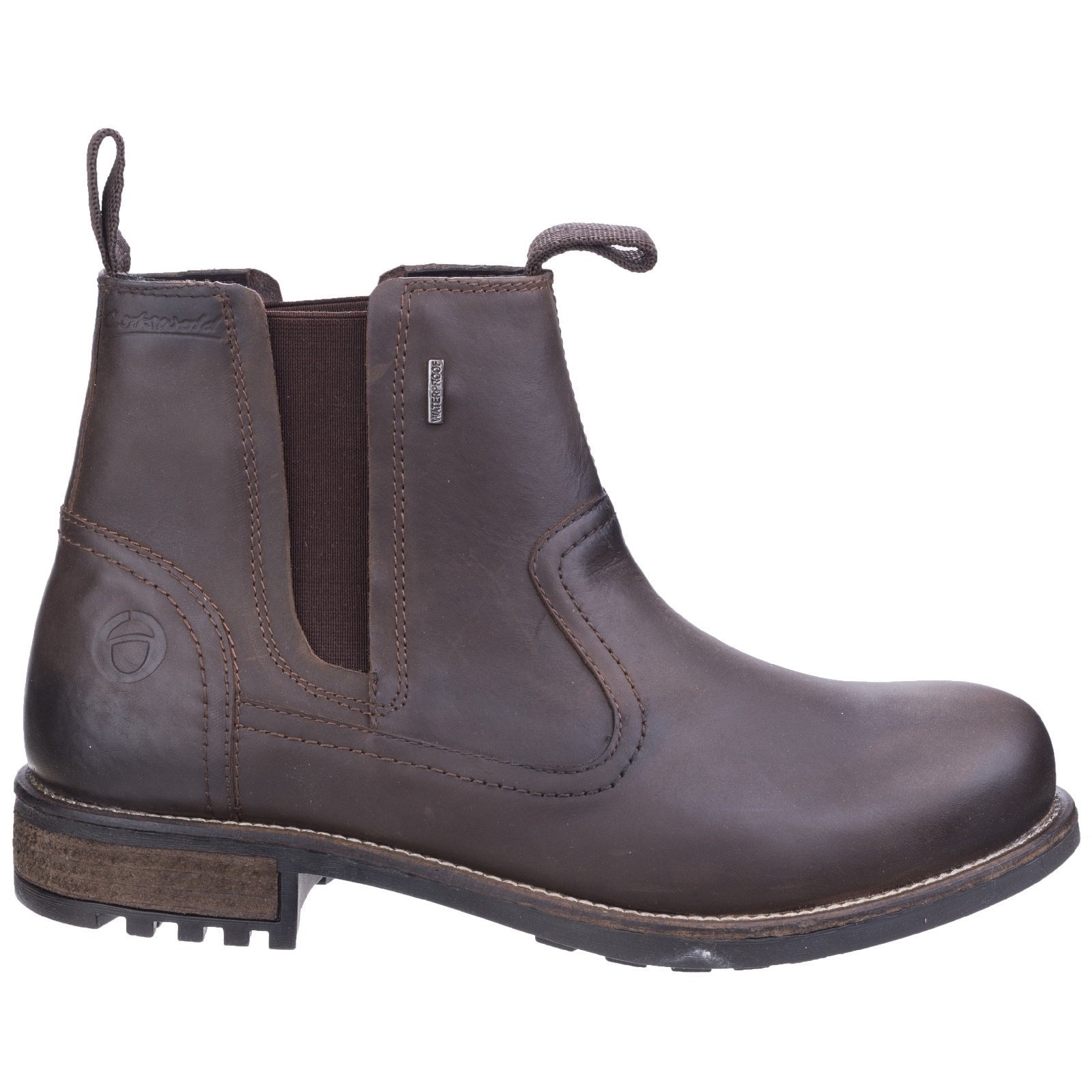 Brown - Back - Cotswold Mens Worcester Moisture Wicking Pull On Boots