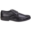Black - Back - Fleet & Foster Mens Dave Apron Toe Oxford Formal Shoes