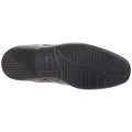 Black - Side - Fleet & Foster Mens Dave Apron Toe Oxford Formal Shoes