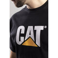 Black - Close up - Caterpillar Mens TM Logo Short Sleeve T-Shirt