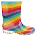 Multi - Back - Cotswold PVC Kids Rainbow Welly - Girls Boots