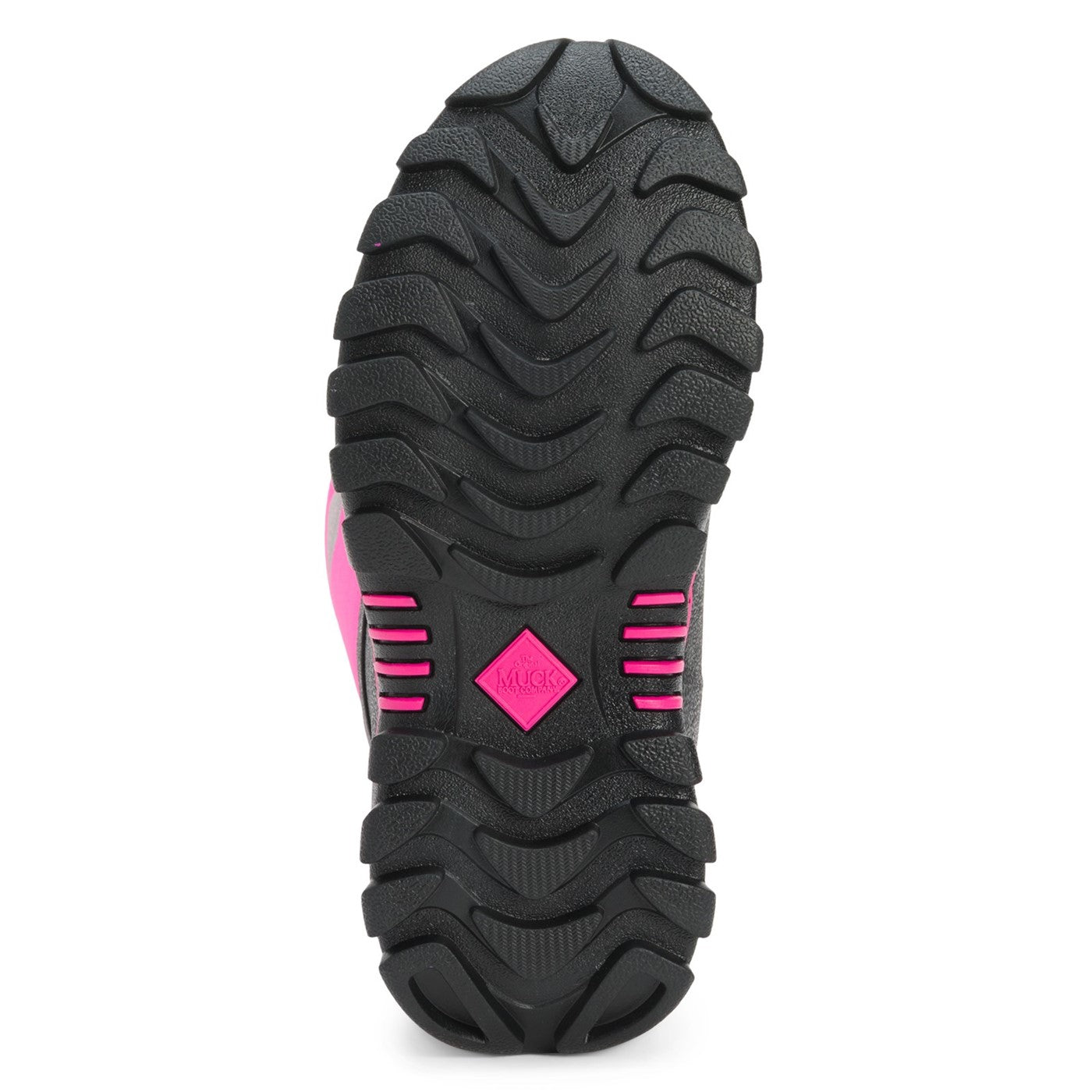 Black-Pink - Close up - Muck Boots Womens-Ladies Arctic Sport Tall Pill On Wellie Boots