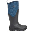 Black-Navy - Close up - Muck Boots Womens-Ladies Arctic Sport Tall Pill On Wellie Boots