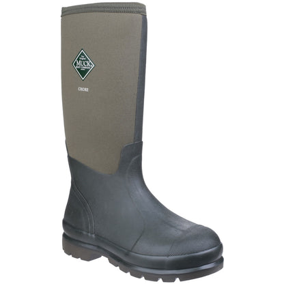 Moss - Front - Muck Boots Unisex Chore Classic Hi Patterned Wellingtons