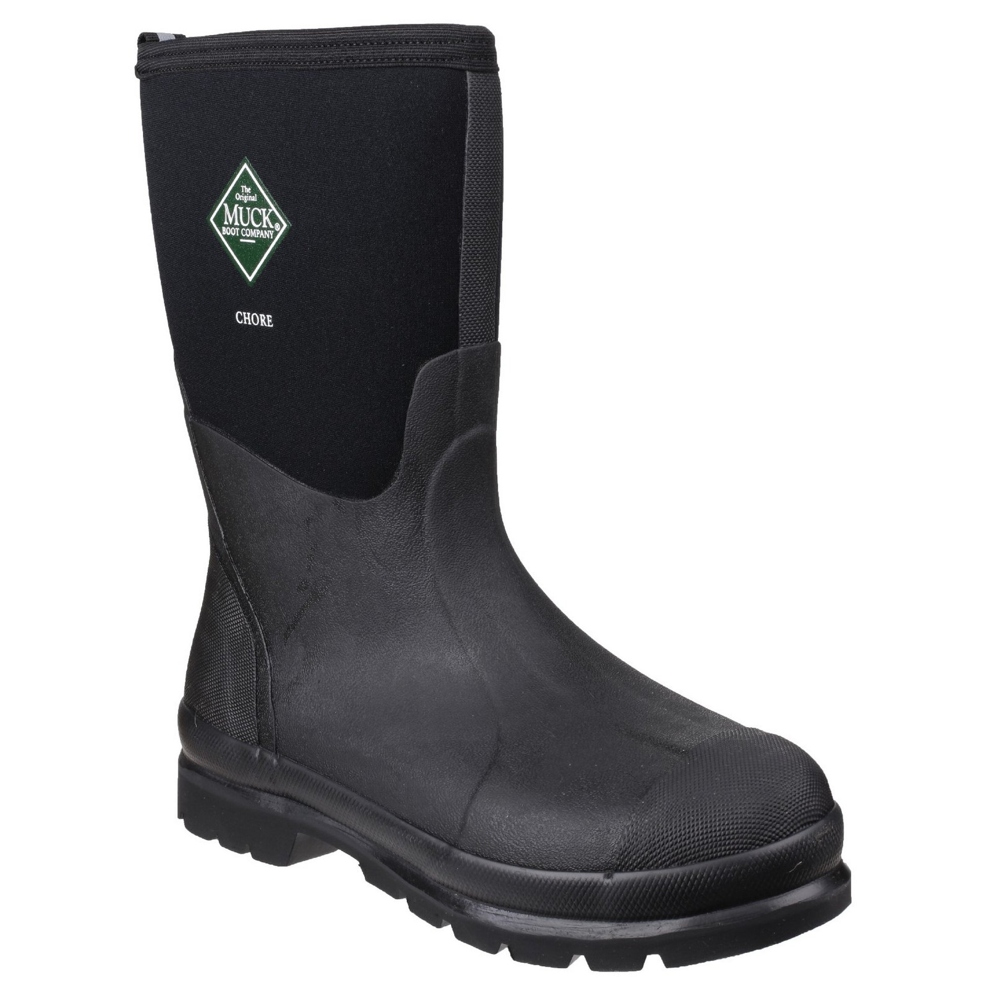 Black - Front - Muck Boots Unisex Chore Classic Mid Wellingtons