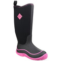 Black-Hot Pink - Front - Muck Boots Womens-Ladies Hale Pull On Wellies