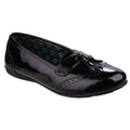 Black - Front - Hush Puppies Childrens Girls Esme Slip On Brogue Shoes