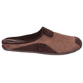 Brown - Back - Cotswold Mens Westwell Slip On Mule Slippers