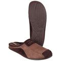 Brown - Pack Shot - Cotswold Mens Westwell Slip On Mule Slippers
