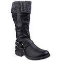 Black - Front - Divaz Womens-Ladies Monroe Tall Boots