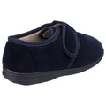 Navy - Back - Fleet & Foster Mens Sam Touch Fastening Slippers