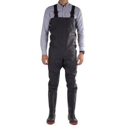 Black-Red - Back - Amblers Safety Unisex Danube Chest Safety Wader
