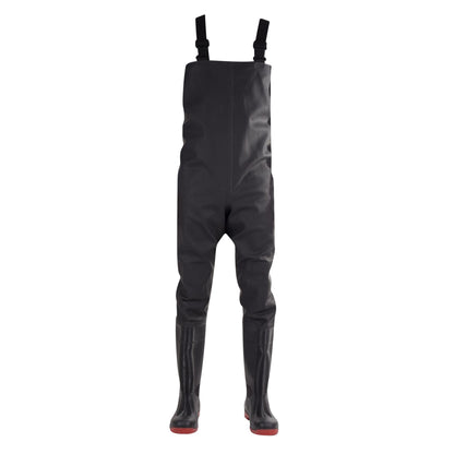 Black-Red - Front - Amblers Safety Unisex Danube Chest Safety Wader