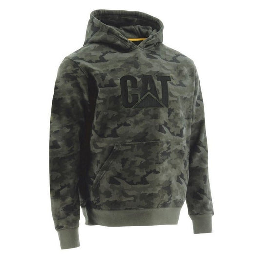 Night Camo - Front - Caterpillar Mens Trademark Hooded Sweatshirt