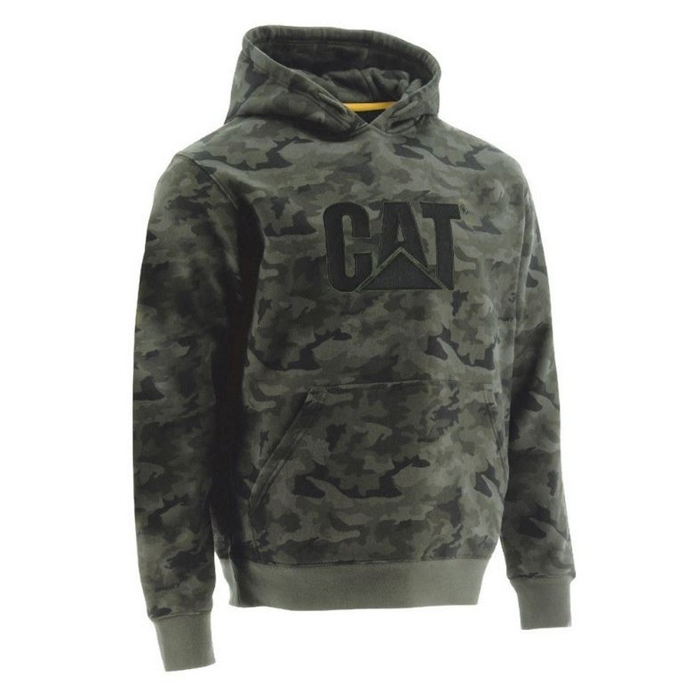 Night Camo - Front - Caterpillar Mens Trademark Hooded Sweatshirt