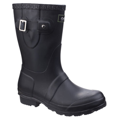 Black - Front - Cotswold Womens Windsor Short Waterproof Wellington Boots