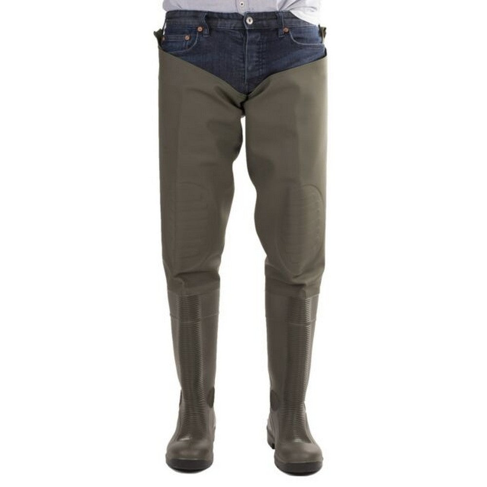 Green - Front - Amblers Safety Unisex Adults Forth Thigh High Safety Fishing Waders