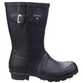 Black - Back - Cotswold Womens-Ladies Windsor Short Waterproof Pull On Wellington Boots