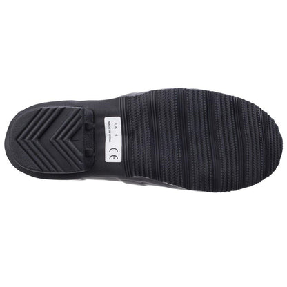 Black - Side - Cotswold Womens-Ladies Windsor Short Waterproof Pull On Wellington Boots