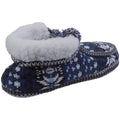 Blue - Side - Divaz Womens-Ladies Lapland Knitted Slippers