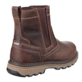 Dark Beige - Back - Caterpillar Unisex Pelton Safety Leather Boots