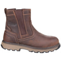 Dark Beige - Side - Caterpillar Unisex Pelton Safety Leather Boots