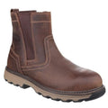 Dark Beige - Front - Caterpillar Unisex Pelton Safety Leather Boots
