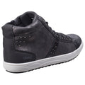 Grey - Side - Diva Womens-Ladies Steffy Metallic Sneakers