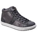 Grey - Front - Diva Womens-Ladies Steffy Metallic Sneakers