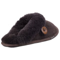 Chocolate - Side - Cotswold Womens-Ladies Lechlade Sheepskin Mule Slippers