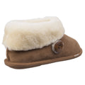 Chestnut - Side - Cotswold Womens-Ladies Wotton Sheepskin Soft Leather Booties