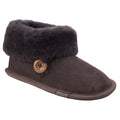 Chocolate - Front - Cotswold Womens-Ladies Wotton Sheepskin Soft Leather Booties