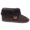 Chocolate - Back - Cotswold Womens-Ladies Wotton Sheepskin Soft Leather Booties