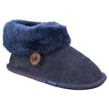 Dark Blue - Front - Cotswold Womens-Ladies Wotton Sheepskin Soft Leather Booties