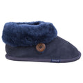 Dark Blue - Back - Cotswold Womens-Ladies Wotton Sheepskin Soft Leather Booties