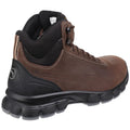 Brown - Back - Puma Mens Condor Mid Lace Up Leather Safety Boots