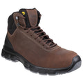 Brown - Front - Puma Mens Condor Mid Lace Up Leather Safety Boots