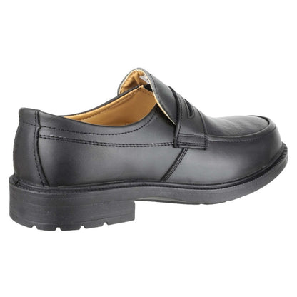 Black - Back - Amblers Safety Mens FS46 Mocc Toe Safety Slip On Shoe