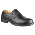 Black - Front - Amblers Safety Mens FS46 Mocc Toe Safety Slip On Shoe