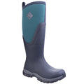 Navy-Spruce - Front - Muck Boots Womens-Ladies Arctic Sport Tall II Pull On Wellington Boots