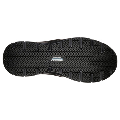 Black - Lifestyle - Skechers Mens Leather Flex Advantage SR - Bronwood Slip On Shoes