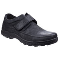 Black - Front - Fleet & Foster Mens Hurghada Leather Shoes
