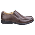Brown - Back - Fleet & Foster Mens Gordon Dual Fit Leather Moccasin