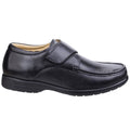 Black - Back - Fleet & Foster Mens Fred Dual Fit Leather Moccasin