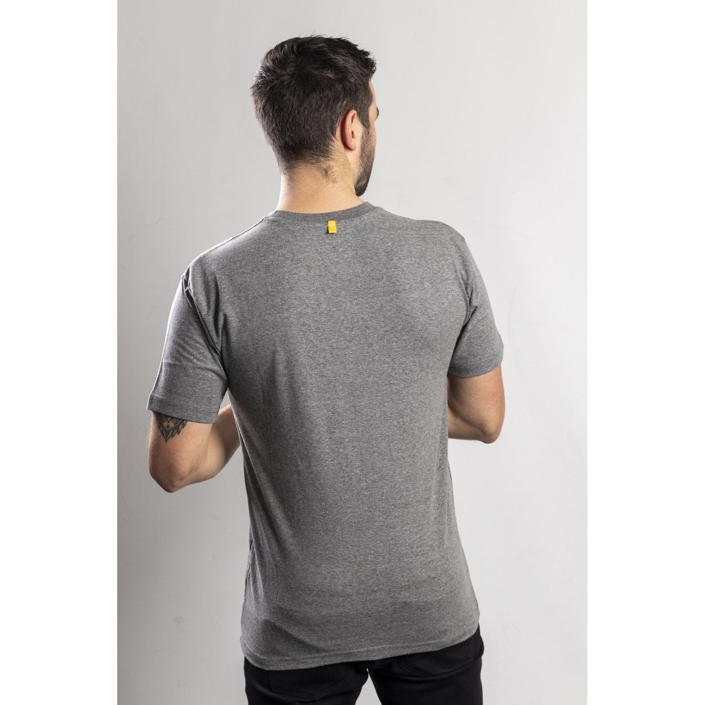 Dark Heather Grey - Pack Shot - Caterpillar Mens Trademark Logo T-Shirt