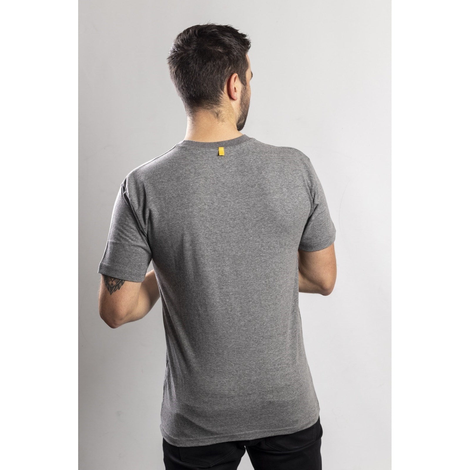 Dark Heather Grey - Pack Shot - Caterpillar Mens Trademark Logo T-Shirt